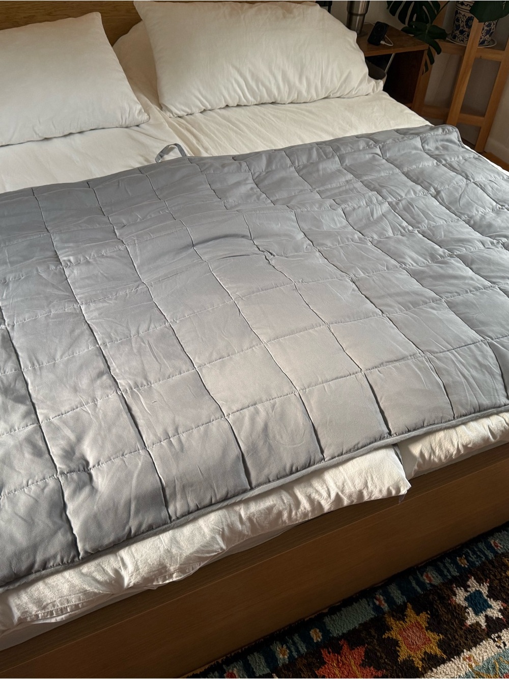 15lb Broyhill Gray Blue Weighted Throw Blanket